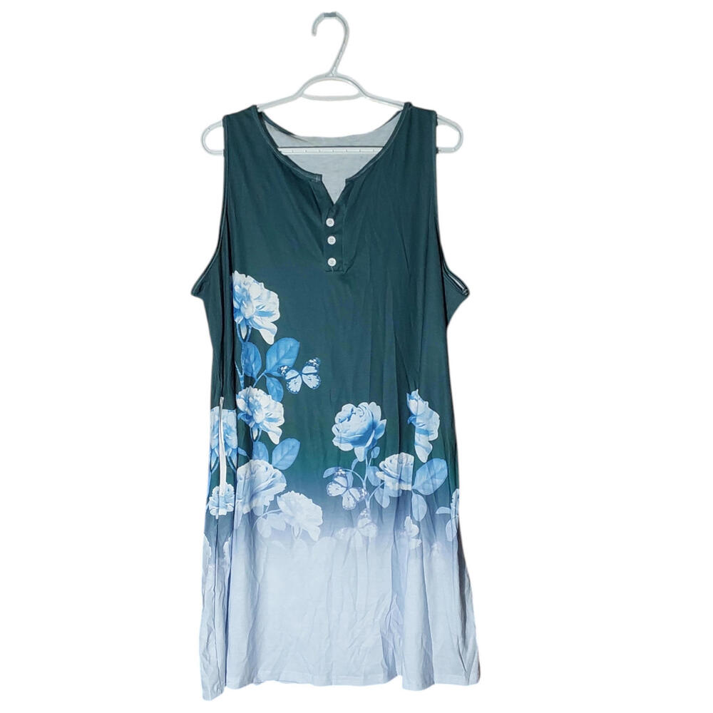 Women's Plus Size XXL Pockets Stretch Knee Length Tank Dress FREE S&H